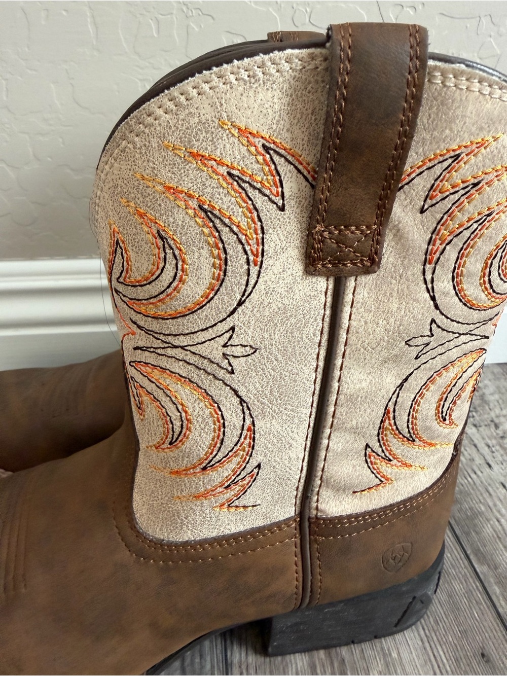 Ariat Kids Storm Western Boot, Brown - Picture 7 of 13